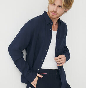 Мужская рубашка MAISON DAVID Артикул 4670899, темно-синий