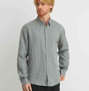 Мужская рубашка MAISON DAVID Артикул 4671027, зеленовато-серый