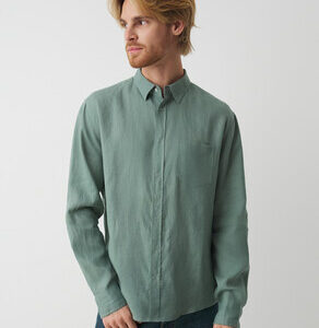 Мужская рубашка MAISON DAVID Артикул 4671035, приглушенно-зеленый