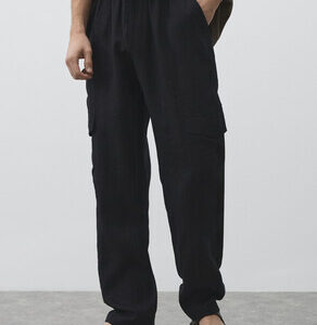 Мужские брюки карго MAISON DAVID Артикул 4528520, черный