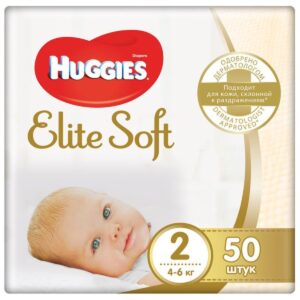 Подгузники Huggies подгузники Elite Soft 4-6 кг (50 шт)