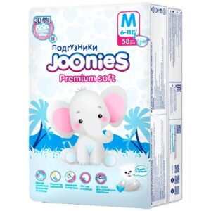 Подгузники Joonies подгузники Premium Soft 6-11 кг (58 шт)