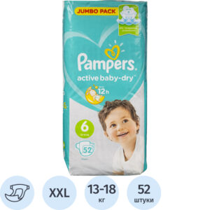 Подгузники Pampers подгузники Active Baby 13-18 кг (52 шт)