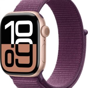 Смарт-часы Apple Watch Series 10 46 mm Rose Gold Aluminum Case with Plum Sport Loop