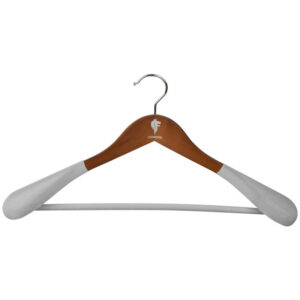 вешалка LEONORD 45см для верхней одежды дерево флокированные коричневый