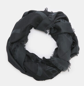 Женский платок 120x120 см. CALVIN KLEIN LARGE MONOGRAM JACQUARD SCARF 120x120 Артикул 4572495, антрацитовый