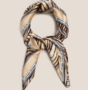 Женский платок 90х90 см JUST CAVALLI FOULARD SILK DONNA Артикул 4443904, анималистичный принт