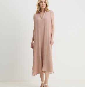 Женское платье из муслина MAISON DAVID Артикул 4224117, бежево-розовый